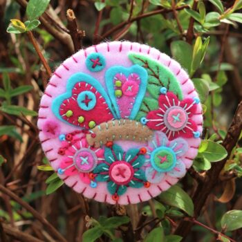 betty shek - Butterfly In The Garden - Handmade Felt Brooch