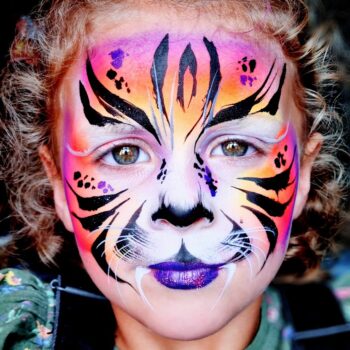 Tick boom face painting and body art brighton